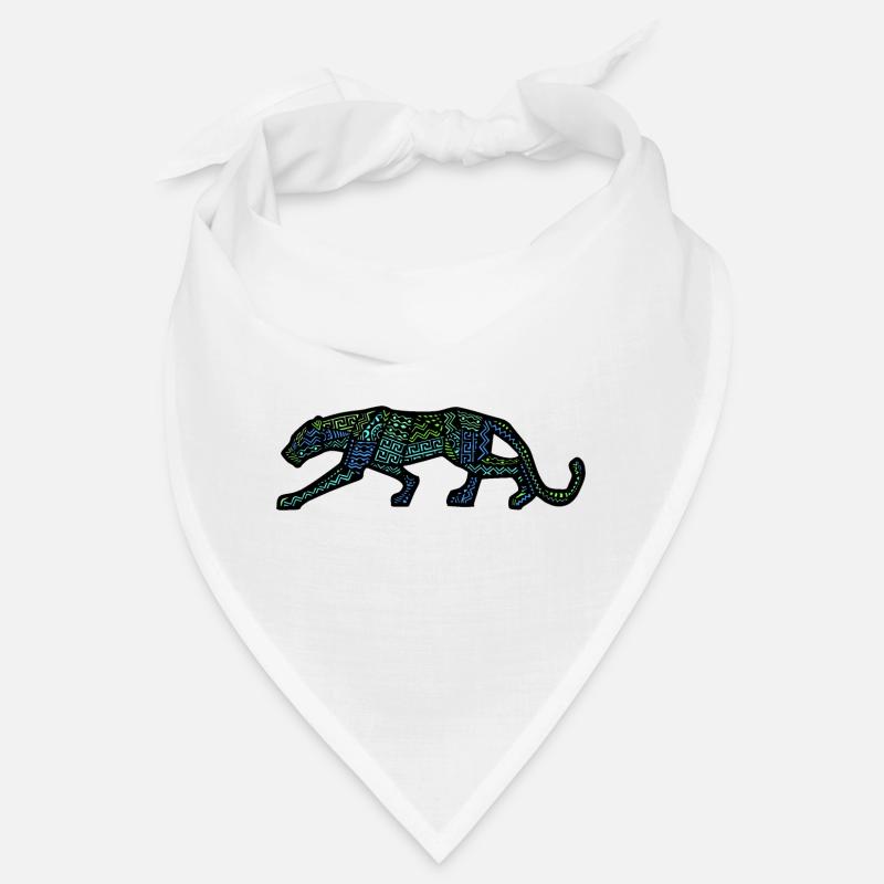 panthère design inca - Bandana - blanc
