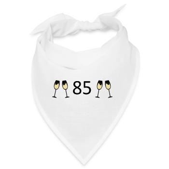 85.Geburtstag 85 Jahre Jubiläum 85 Zahl 85 schwarz - Bandana - Weiß - Vorne