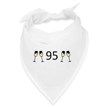 95.Geburtstag 95 Jahre Jubiläum 95 Zahl 95 schwarz - Bandana - Weiß - Vorne