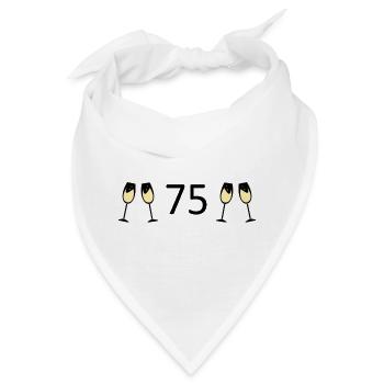 75.Geburtstag 75 Jahre Jubiläum 75 Zahl 75 schwarz - Bandana - Weiß - Vorne