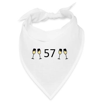 57.Geburtstag 57 Jahre Jubiläum 57 Zahl 57 - Bandana - Weiß - Vorne