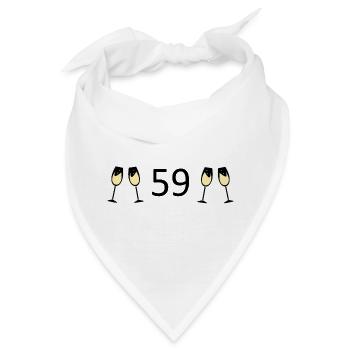 59.Geburtstag 59 Jahre Jubiläum 59 Zahl 59 - Bandana - Weiß - Vorne