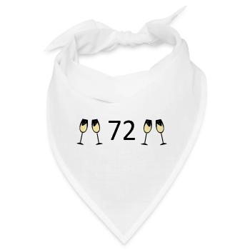 72.Geburtstag 72 Jahre Jubiläum 72 Zahl 72 schwarz - Bandana - Weiß - Vorne