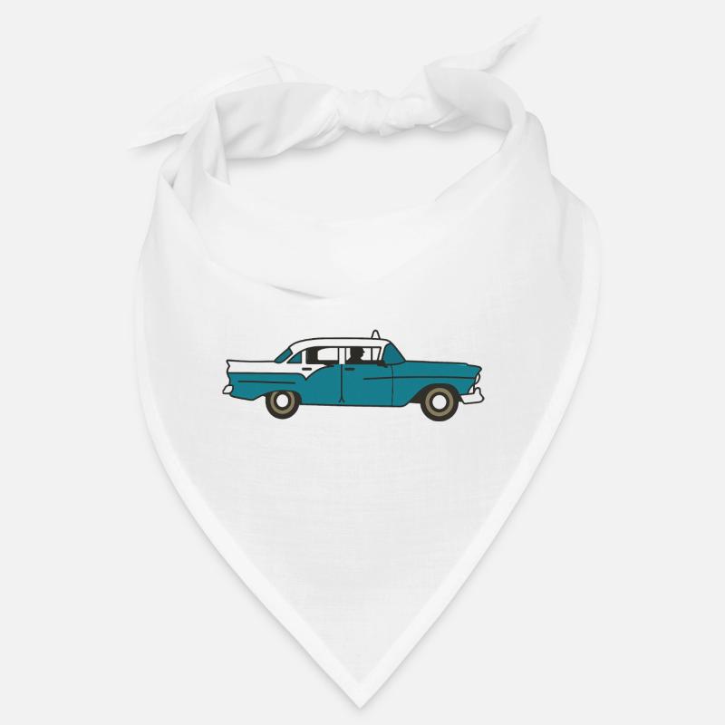 Kubanisches Oldtimer-Auto - Bandana - Weiß