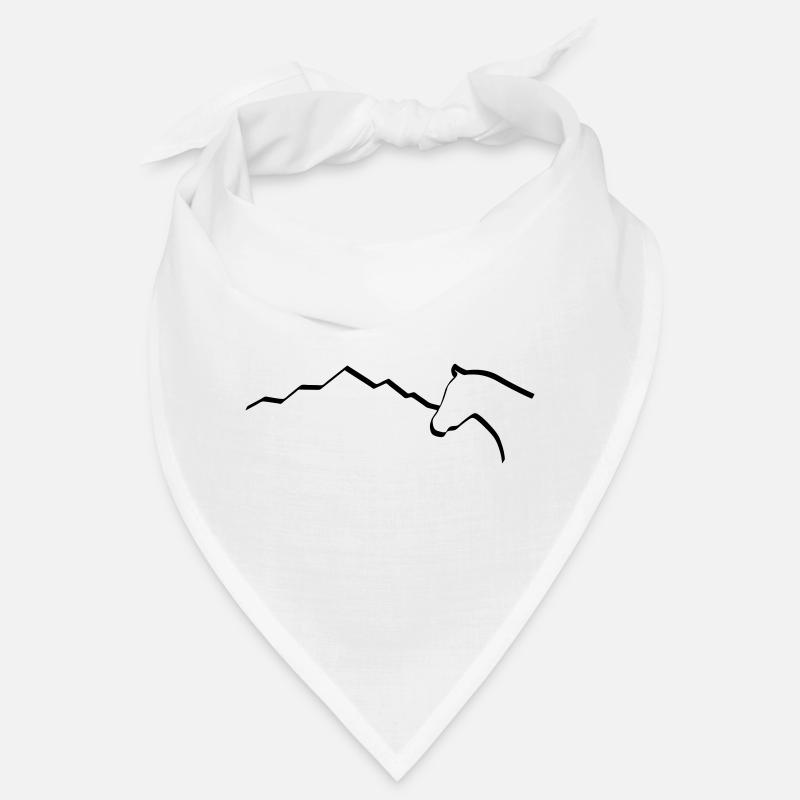 Pferd mit Berge Bandana