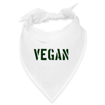 Vegan - Veganerin - Veganer - Bandana - Weiß - Vorne