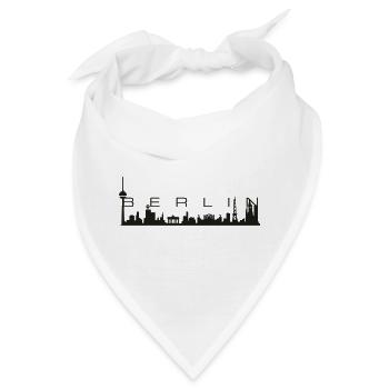 Berlin Skyline - Bandana - Weiß - Vorne