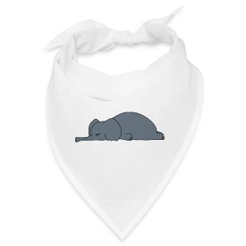 Fauler Elefant Schlaft Lustiger Sarkasmus Tierdesign - Bandana - Weiß - Vorne