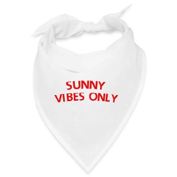 Nur sonnige Vibes - Bandana - Weiß - Vorne