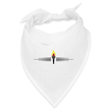 Fackel Symbol Linie - Bandana - Weiß - Vorne