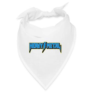 Blaues Heavy-Metal-Logo - Bandana - Weiß - Vorne