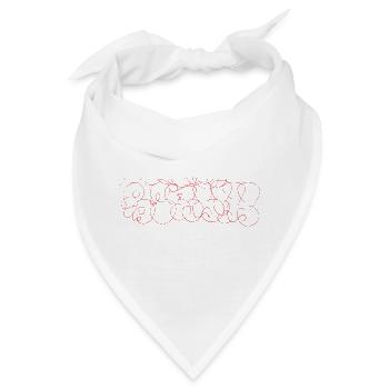 Abstrakte Scribble-Art Berlin Souvenir - Bandana - Weiß - Vorne