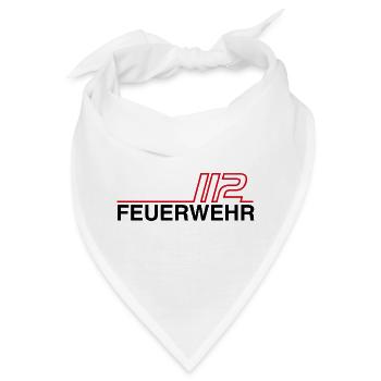 Feuerwehr 112 Neon Linien - Bandana - Weiß - Vorne