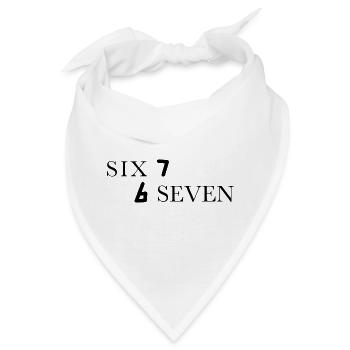 Six Seven 67 Meme Sechs Sieben - Bandana - Weiß - Vorne