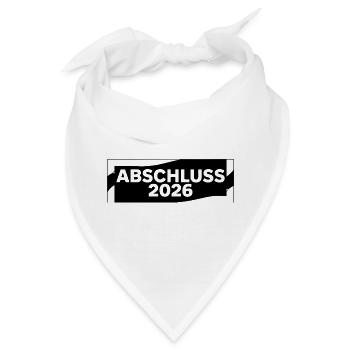 Schlichtes Abi Design - Bandana - Weiß - Vorne