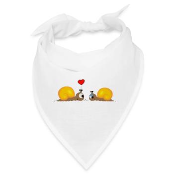 Snail-Love - Bandana - Weiß - Vorne