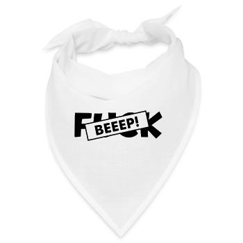 Zensur Piep Geräusch Fuck - Bandana - Weiß - Vorne