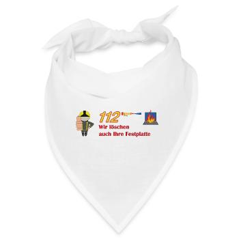 Wir löschen auch ihre Festplatte - Feuerwehr - Bandana - Weiß - Vorne