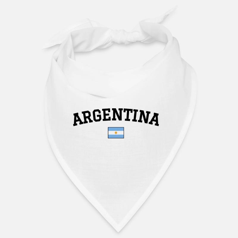 Argentina Flag Design Black Bandana