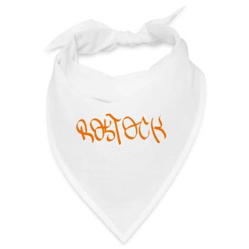 Rostock Graffiti Orange - Bandana - Weiß - Vorne