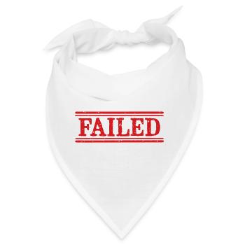 Gescheiterter Grunge-Gummistempel verzweifelter Vintage-Badg - Bandana - Weiß - Vorne