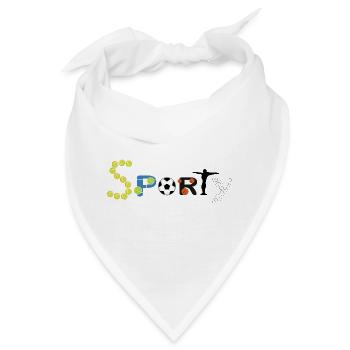 SPORTY - Sports Typography Design - Bandana - Weiß - Vorne