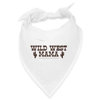 Mama Geschenk Wild West Country Western - Bandana - Weiß - Vorne