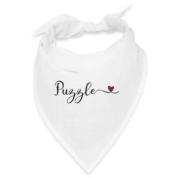 Puzzle - Bandana - Weiß - Vorne