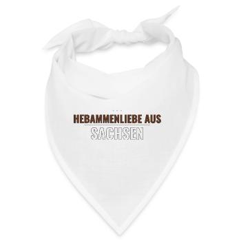 Hebammenliebe aus Sachsen – Herzliches Dankeschön - Bandana - Weiß - Vorne