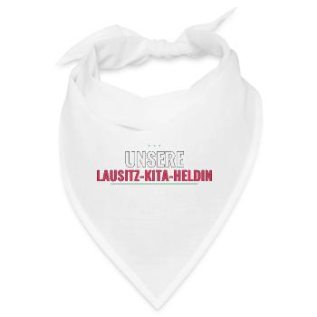Unsere Lausitz‑Kita‑Heldin – Abschiedsgeschenk - Bandana - Weiß - Vorne