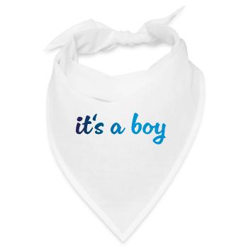 Its a Boy Gradient Blau - Bandana - Weiß - Vorne