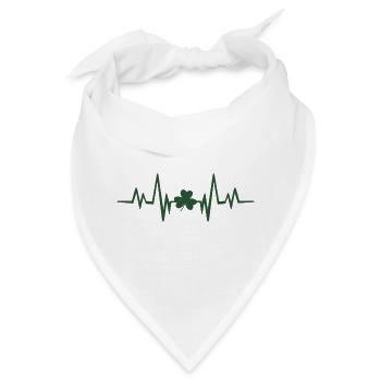 Kleeblatt-Herzschlag - Bandana - Weiß - Vorne