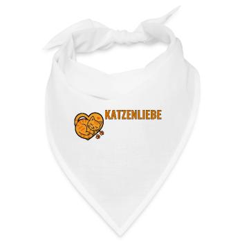 Katzenliebe für echte Katzenfans. - Bandana - Weiß - Vorne