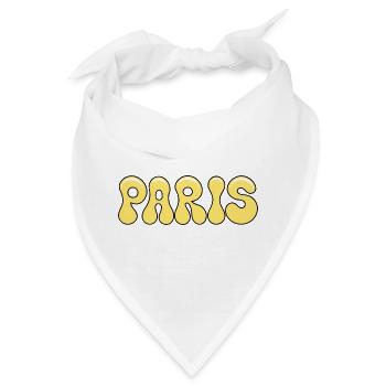 Retro Yellow Bubble Wetten - Bandana - Weiß - Vorne