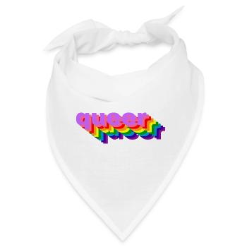 3D-queer - Bandana - Weiß - Vorne