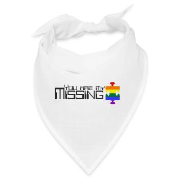 Du bist mein fehlendes Puzzleteil [Regenbogen] - Bandana - Weiß - Vorne