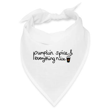 Pumpkin Spice & Everything nice - Herbstdesign - Bandana - Weiß - Vorne