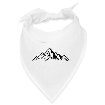 Bergsilhouette - Bandana - Weiß - Vorne