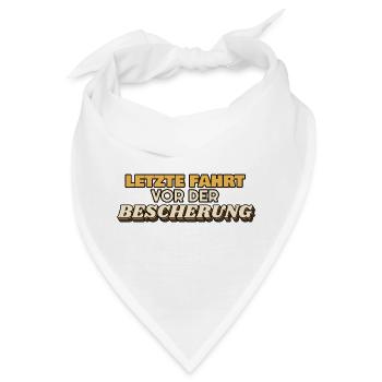 Letzte Fahrt vor der Bescherung - Busfahrer - Bandana - Weiß - Vorne