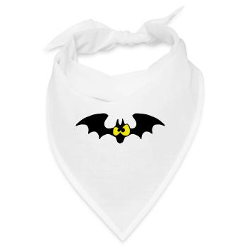 Fledermaus - Bandana - Weiß - Vorne