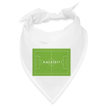 HALBZEIT – Fußball - Spielfeld - Fußballfans - Tor - Bandana - Weiß - Vorne