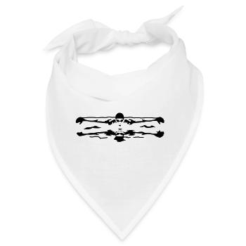Schwimmer, Butterfly - Bandana - Weiß - Vorne