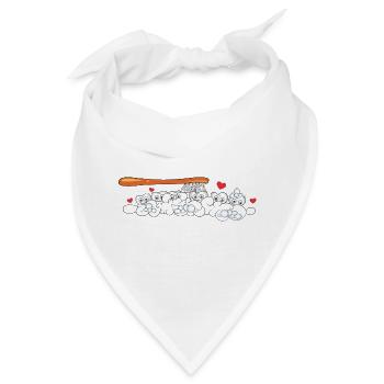Zähne Zahnbürste Zahnpflege Fun - Bandana - Weiß - Vorne