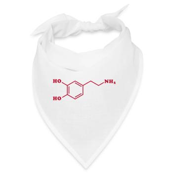 Chemische Molekülformel von Dopamin - Bandana - Weiß - Vorne