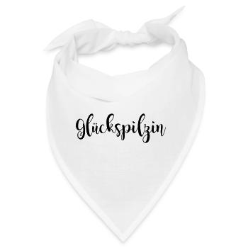 Glückspilzin Glückspilz Glück Frau im Glück - Bandana - Weiß - Vorne