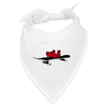 Skate skaten skater sk8 skateing - Bandana - Weiß - Vorne