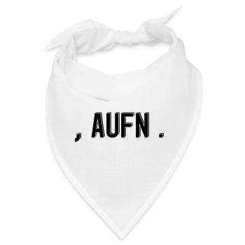 komma aufn punkt Spruch Schrift - Bandana - Weiß - Vorne
