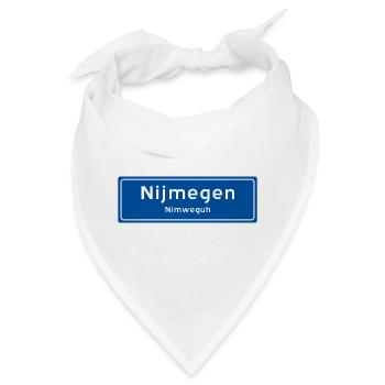 Nijmegen Ortsschild - Bandana - Weiß - Vorne