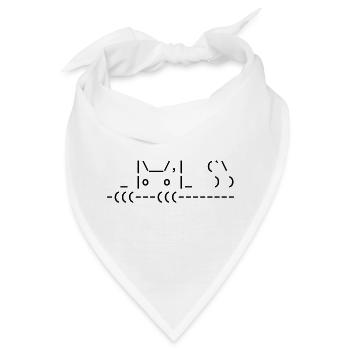 niedliche ascii Katze - cute ascii cat - Bandana - Weiß - Vorne
