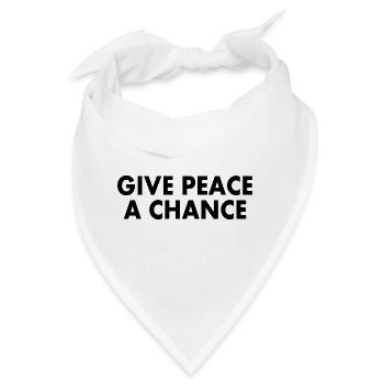 Give peace a chance - Bandana - Weiß - Vorne